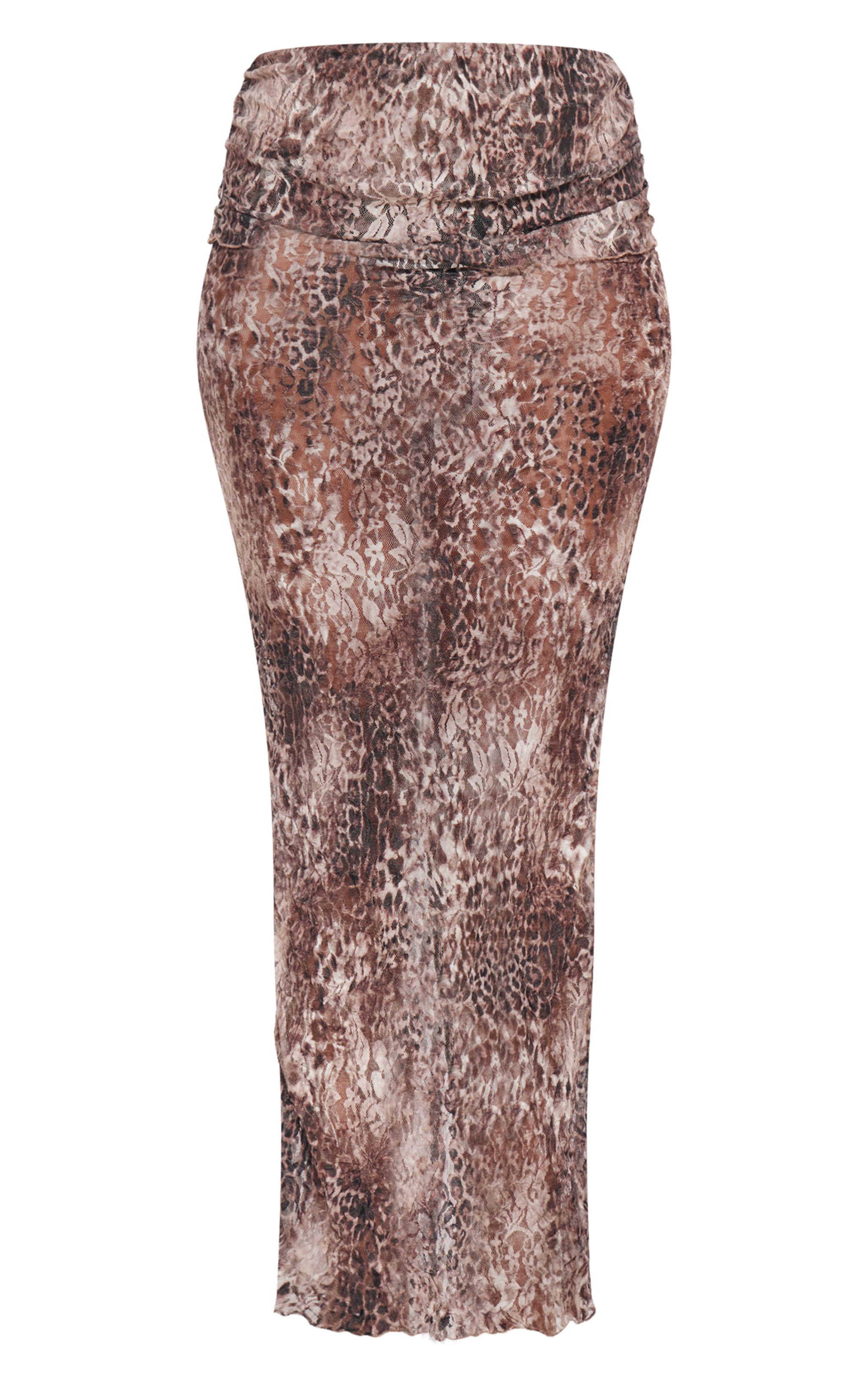 Tall Leopard Crushed Lace Maxi Skirt image 5
