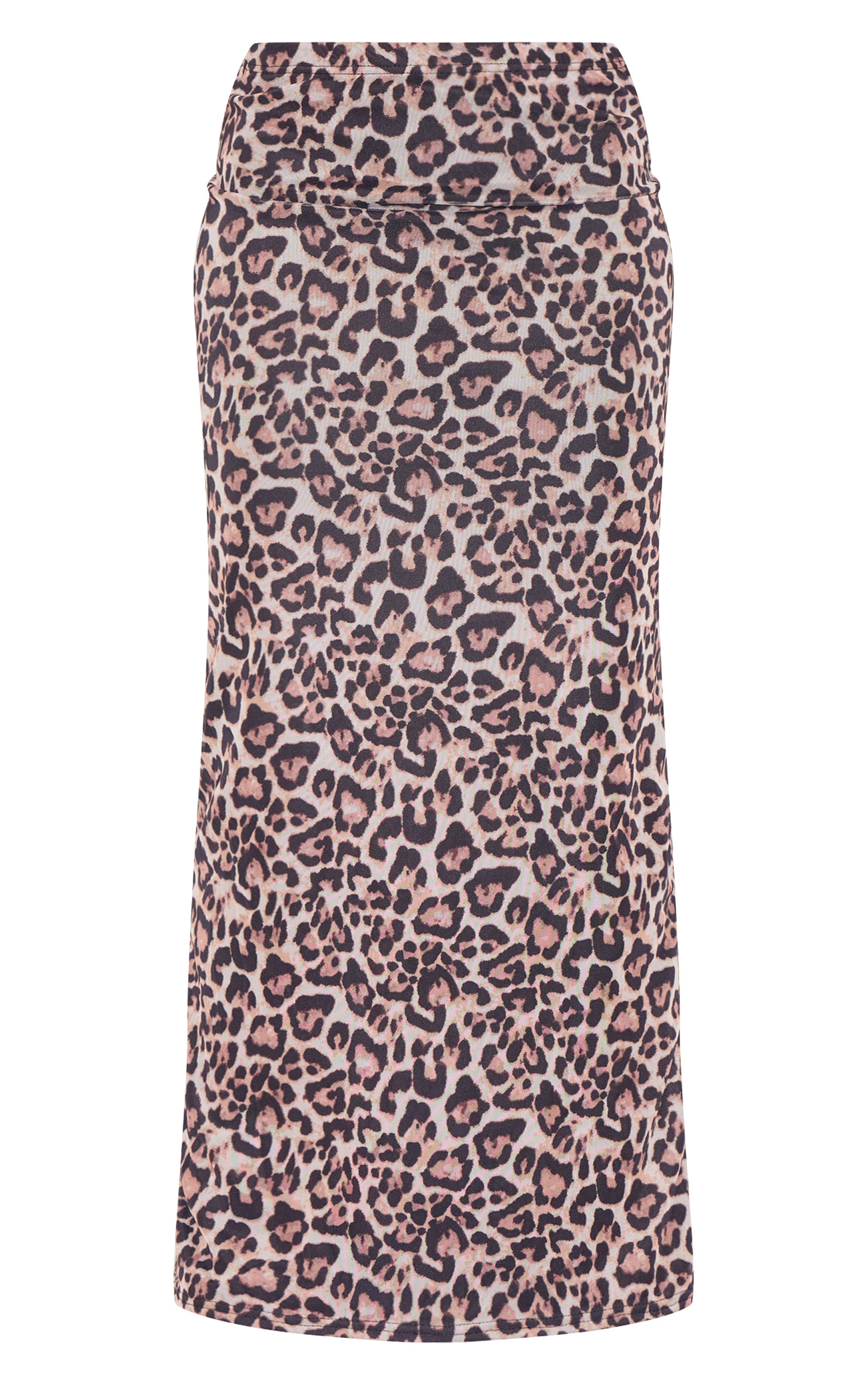 Tall Leopard Print Lined Mesh Maxi Skirt image 5