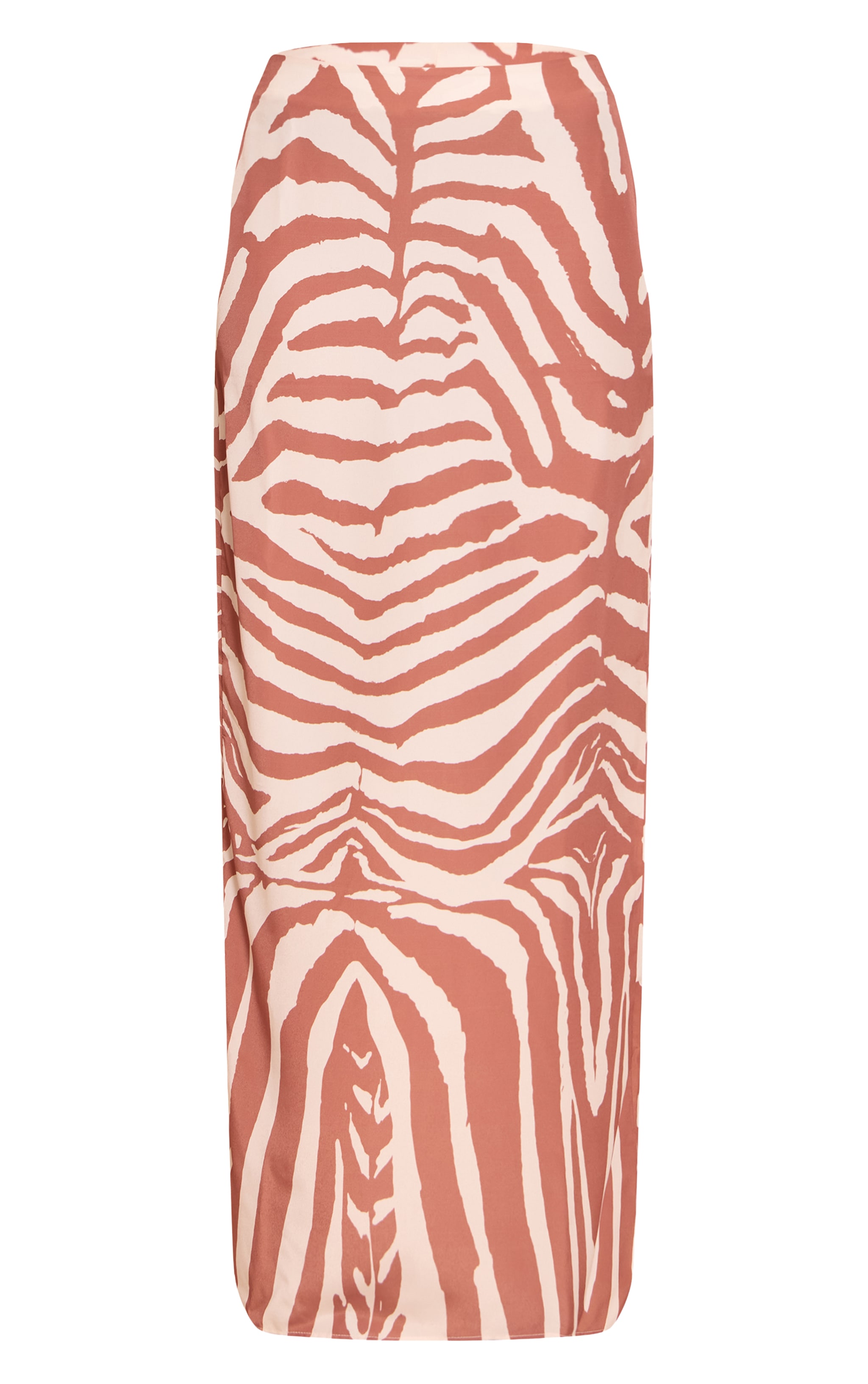 Brown Zebra Print Chiffon Maxi Skirt image 5