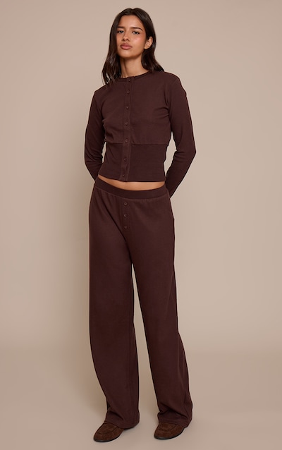 Tall Chocolate Wide Leg Trousers