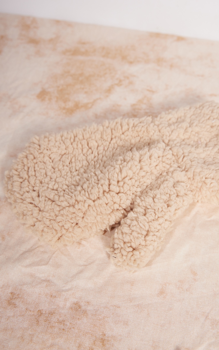 Cream Teddy Fleece Gloves image 3