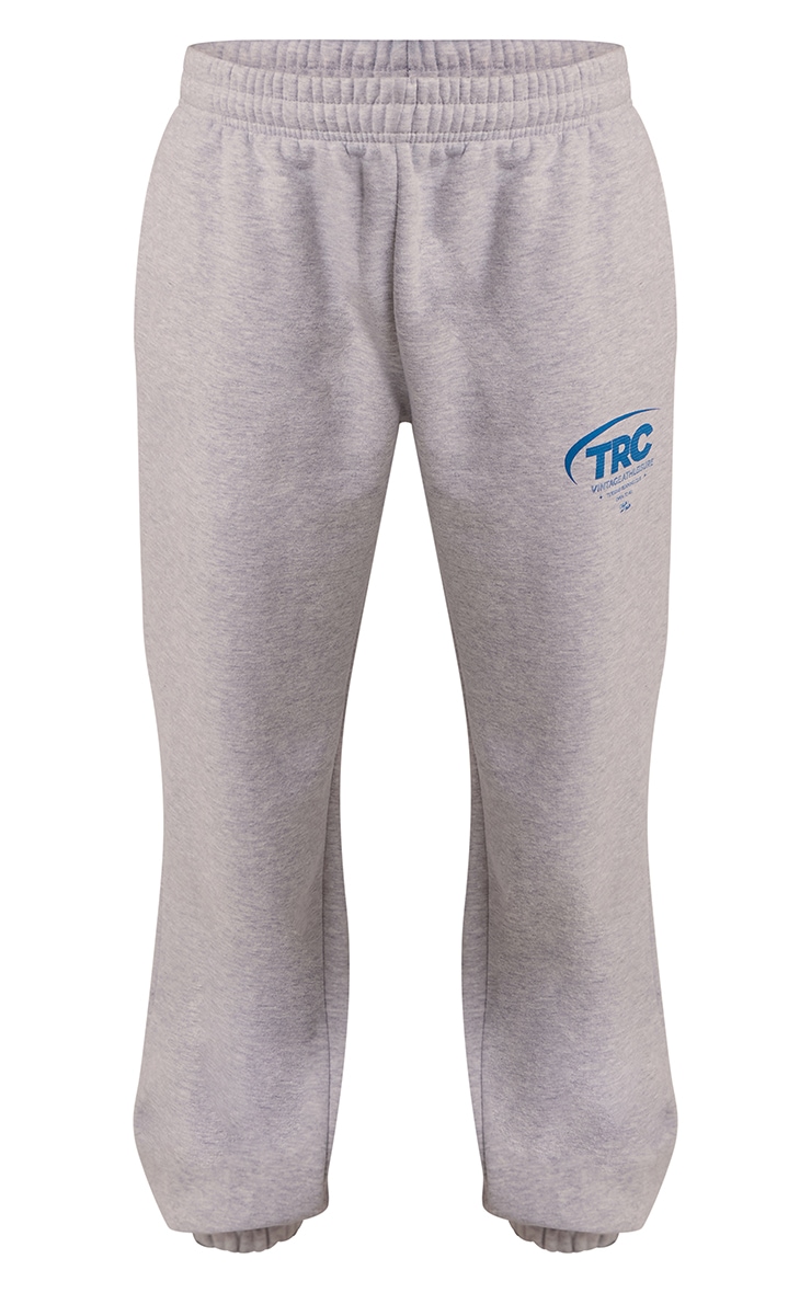 Ash Grey Run Club Cotton Fleece Cuffed Sweatpants image 5