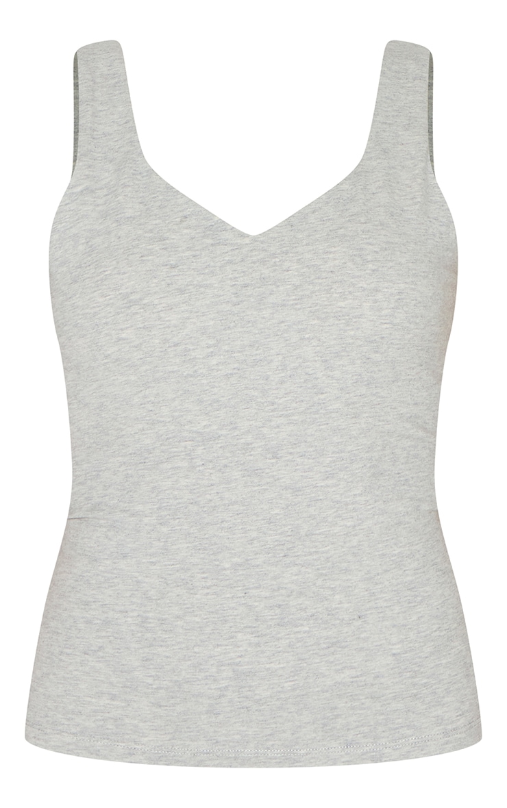 Soutien-gorge de sport Sculpt rembourré longline Petite gris chiné image 5