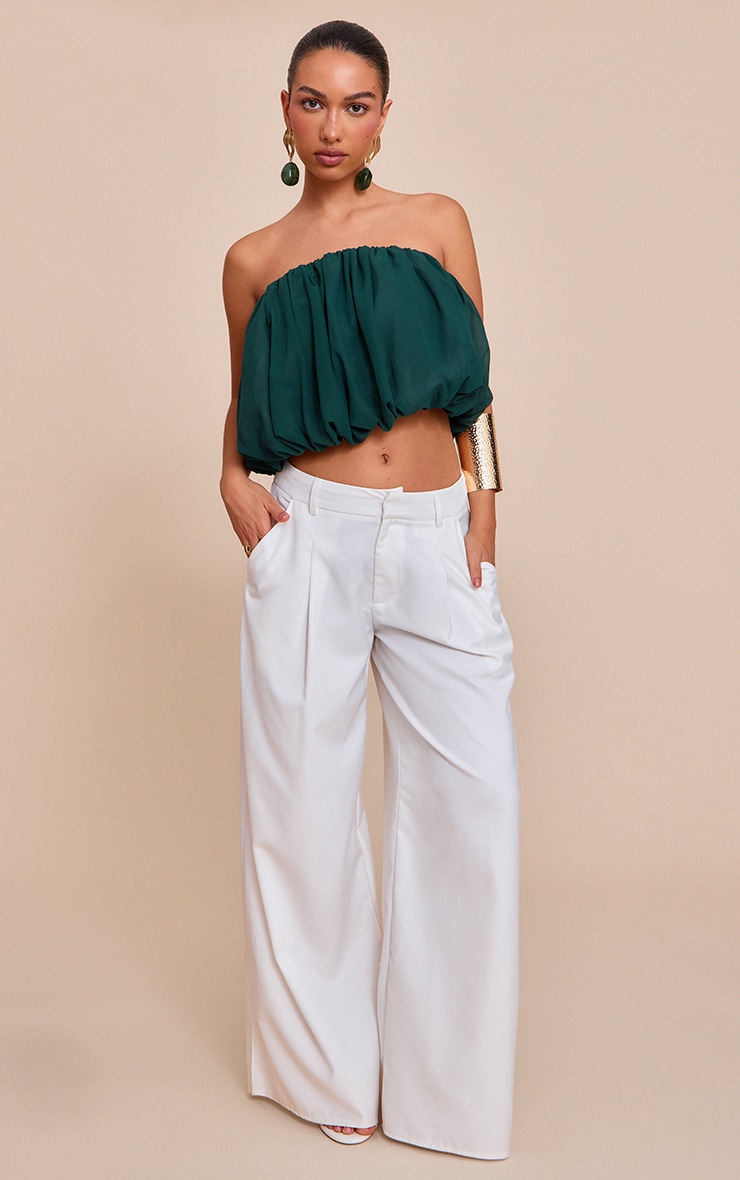 Teal Chiffon Puff Ball Bandeau image 3