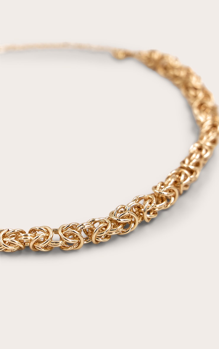 Gold Double link Chain Necklace image 3