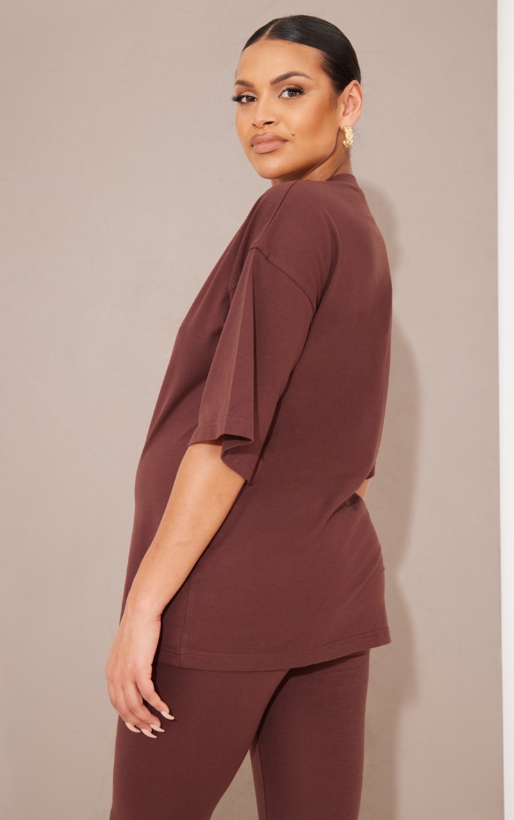 Maternity Chocolate Oversized T Shirt image 2