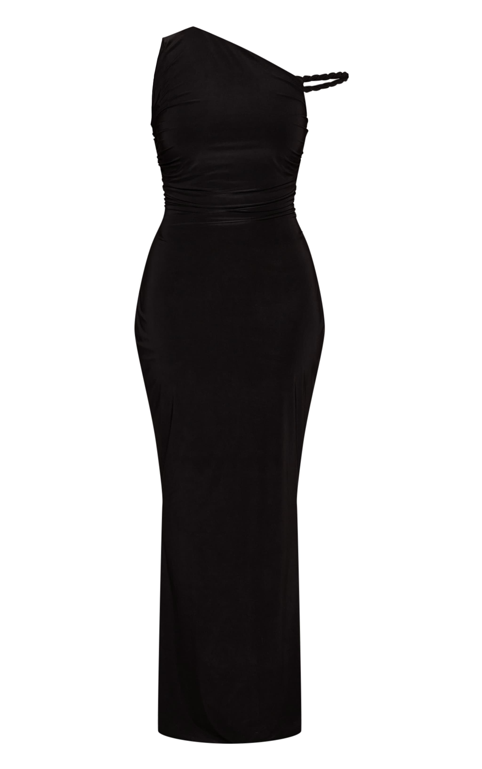 Shape Black Twist Detail Slinky Maxi Dress  image 5