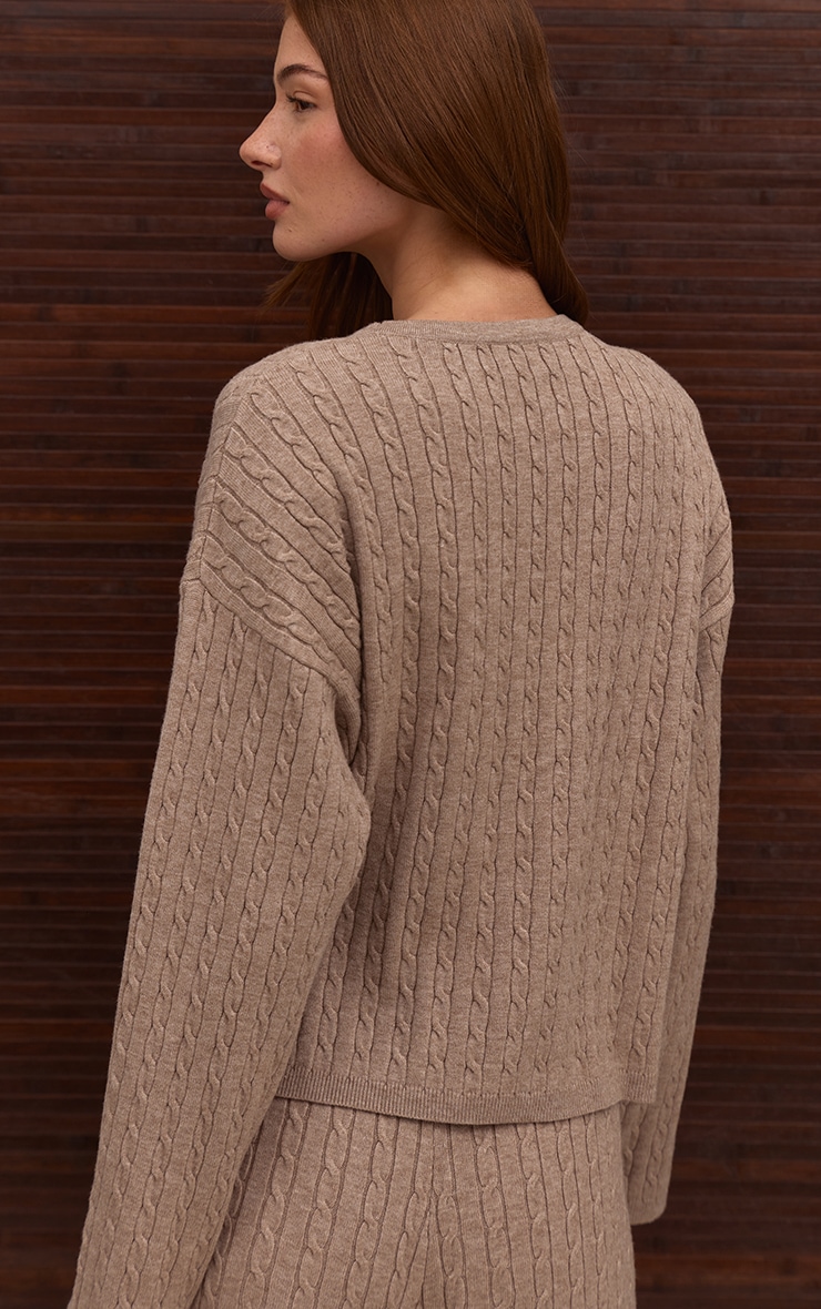 Stone Baby Cable Knit Oversized Sweater  image 3
