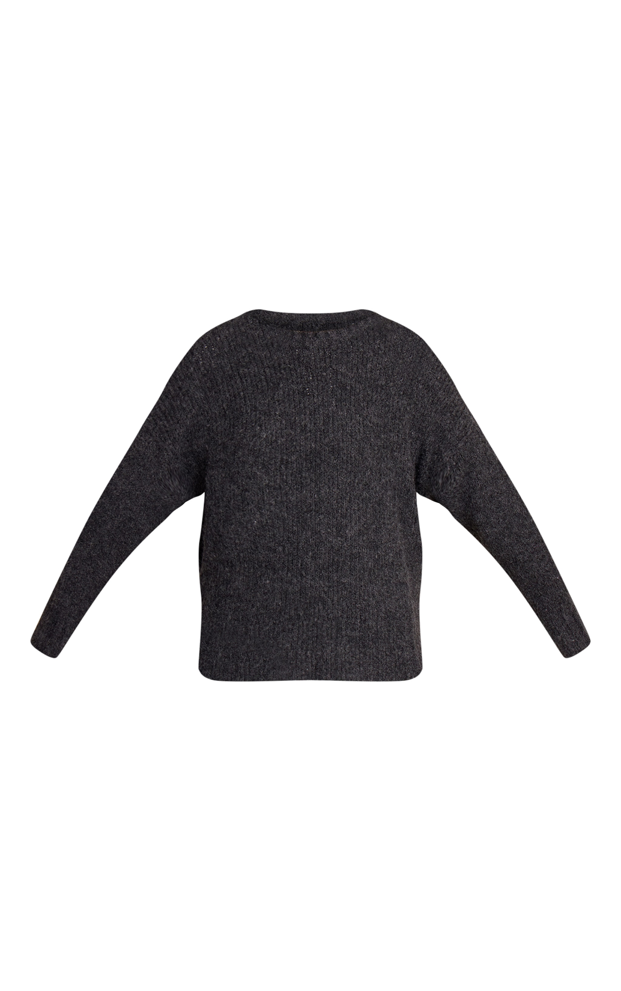 Charcoal Rib Detail Oversized Sweater image 5