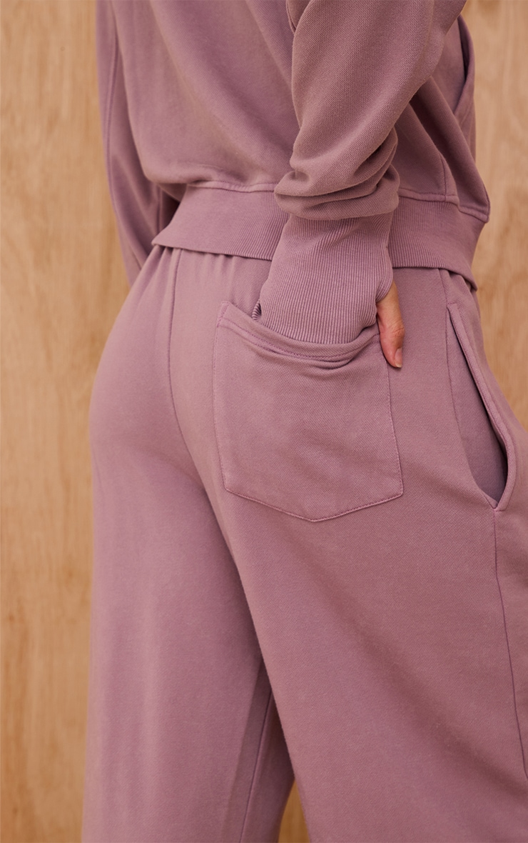 Jogging mauve acidulé à cordons ajustables et ourlets resserrés image 4