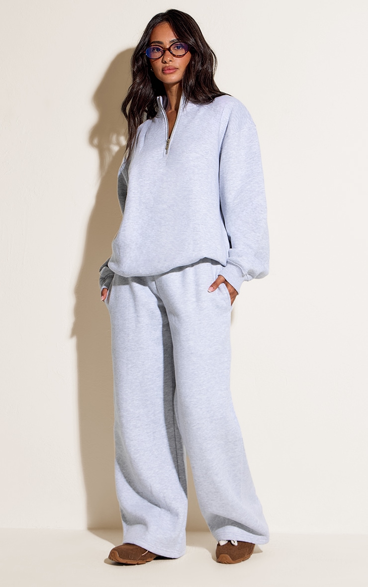 Petite Ash Grey Straight Leg Sweatpants image 1