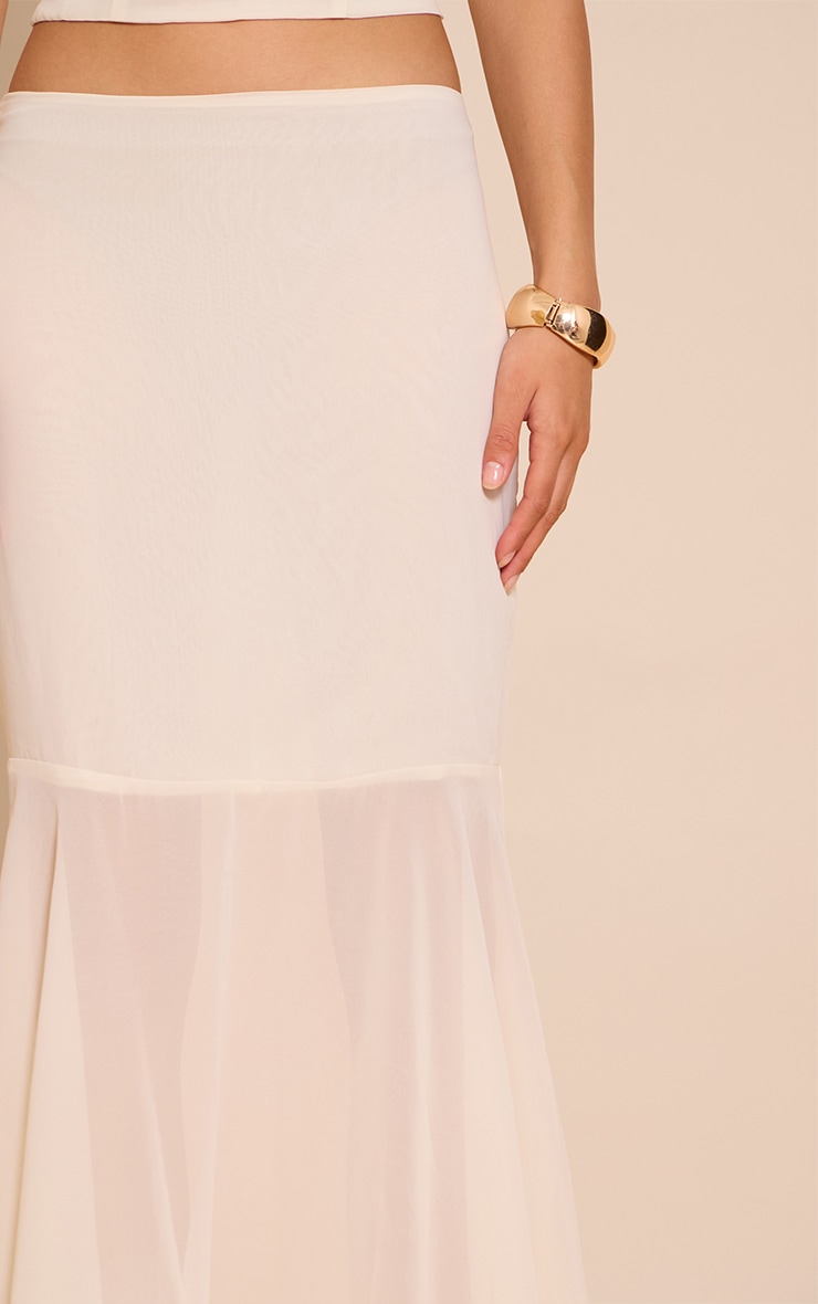 Almond Chiffon Fishtail Maxi Skirt image 4