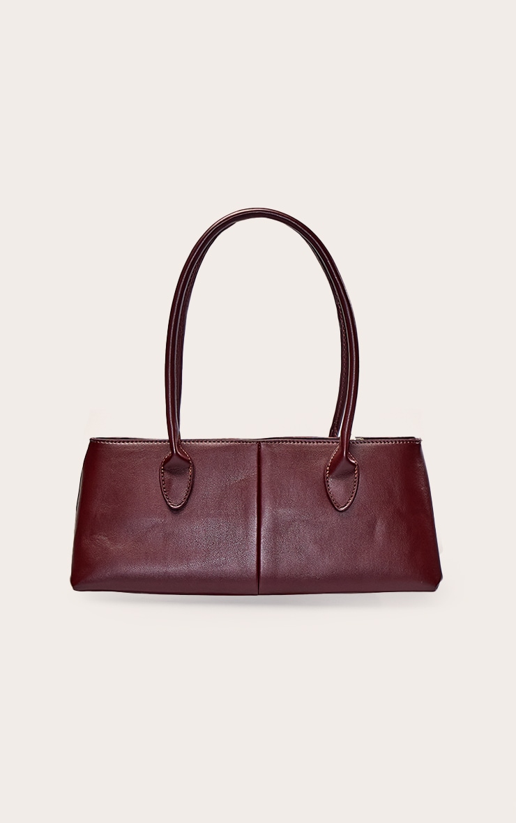 Burgundy Soft PU Shoulder Bag image 4