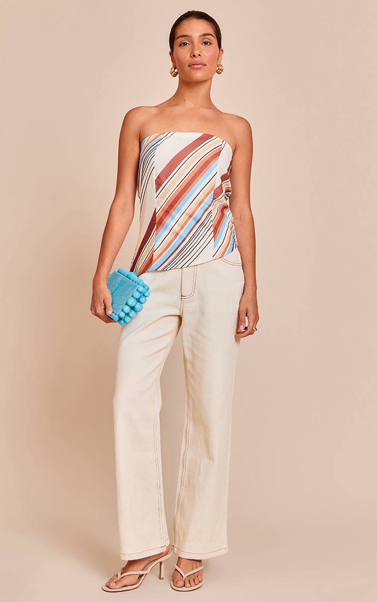 Petite Top bustier multicolore à rayures image 3
