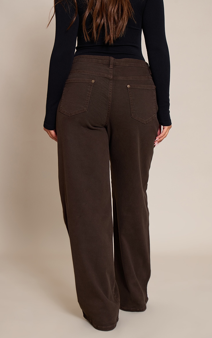 Shape Chocolate Wide Leg Denim Jeans image 3