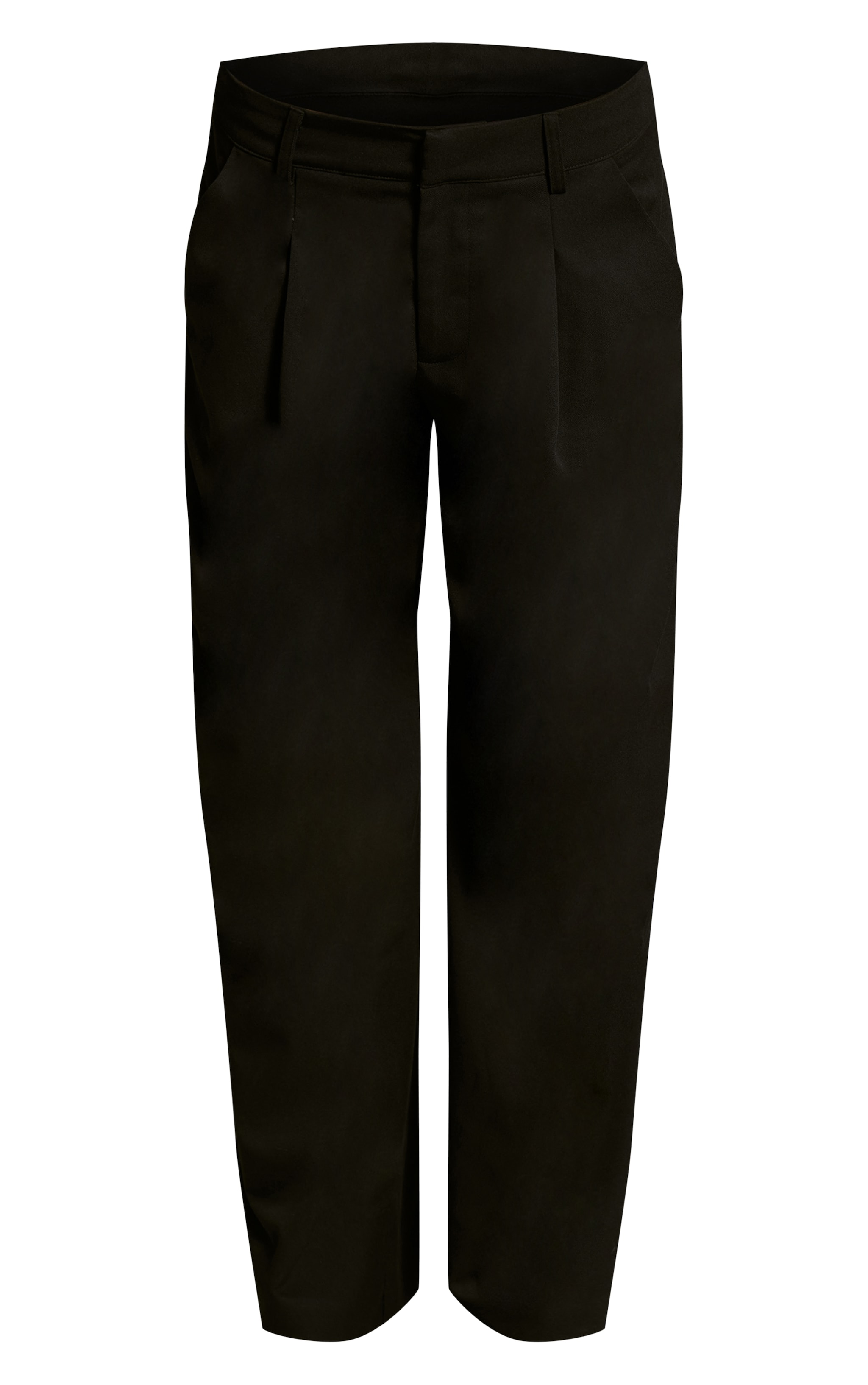 Black Tailored Woven Pleated Wide Leg Pant image 5
