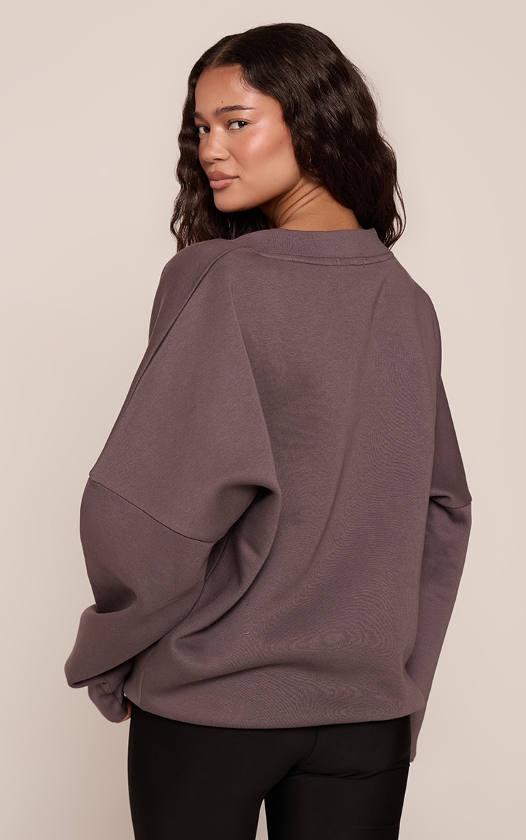 Charcoal Health Club V Neck Sweatshirt image 2