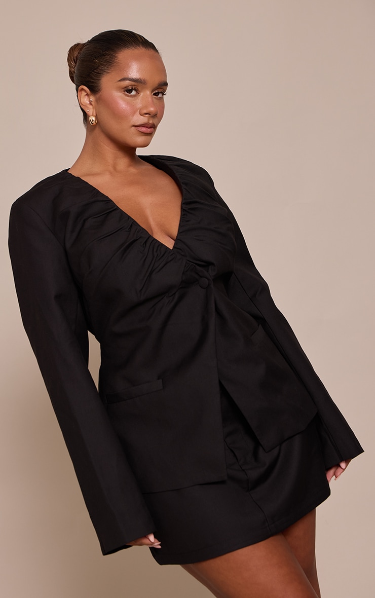 Shape Black Tailored Mini Skirt image 1
