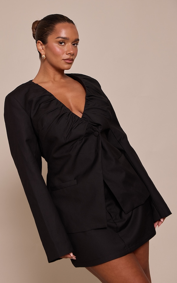 Shape Black Tailored Mini Skirt