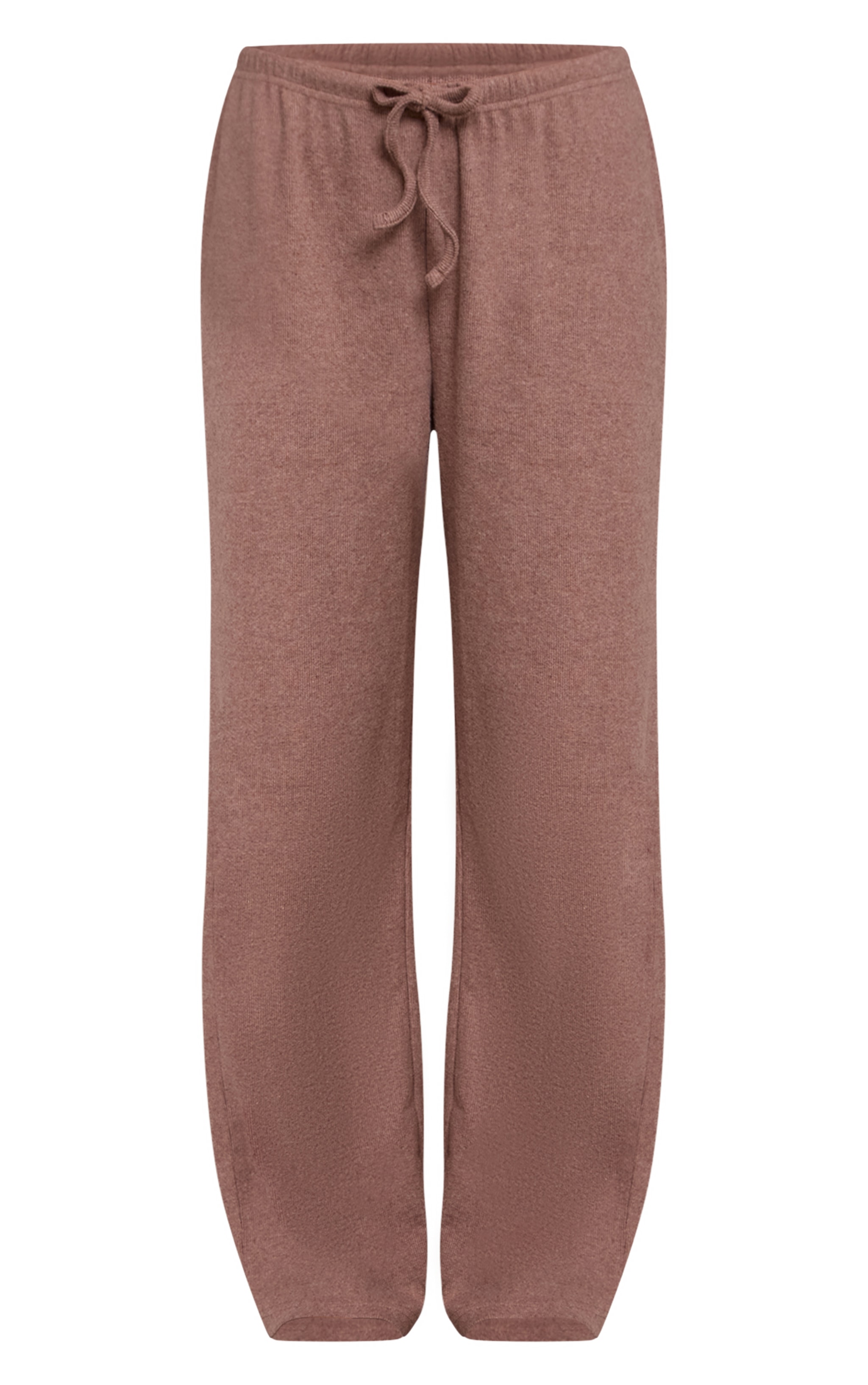 Pantalon côtelé brossé gris champignon large à cordon de serrage image 5