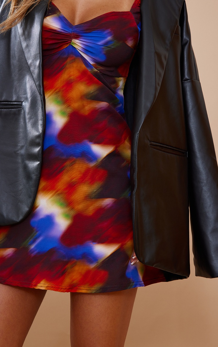 Robe À Bloc De Couleur Imprimé Floral Droite