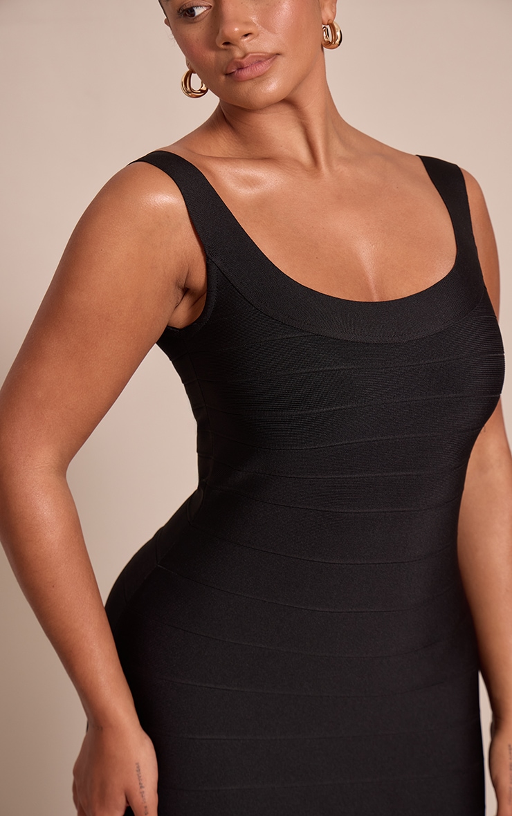 Shape Black Bandage Scoop Neck Mini Dress image 4