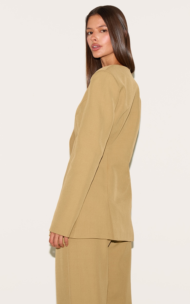 Deep Mustard Tailored Fitted Blazer image 2