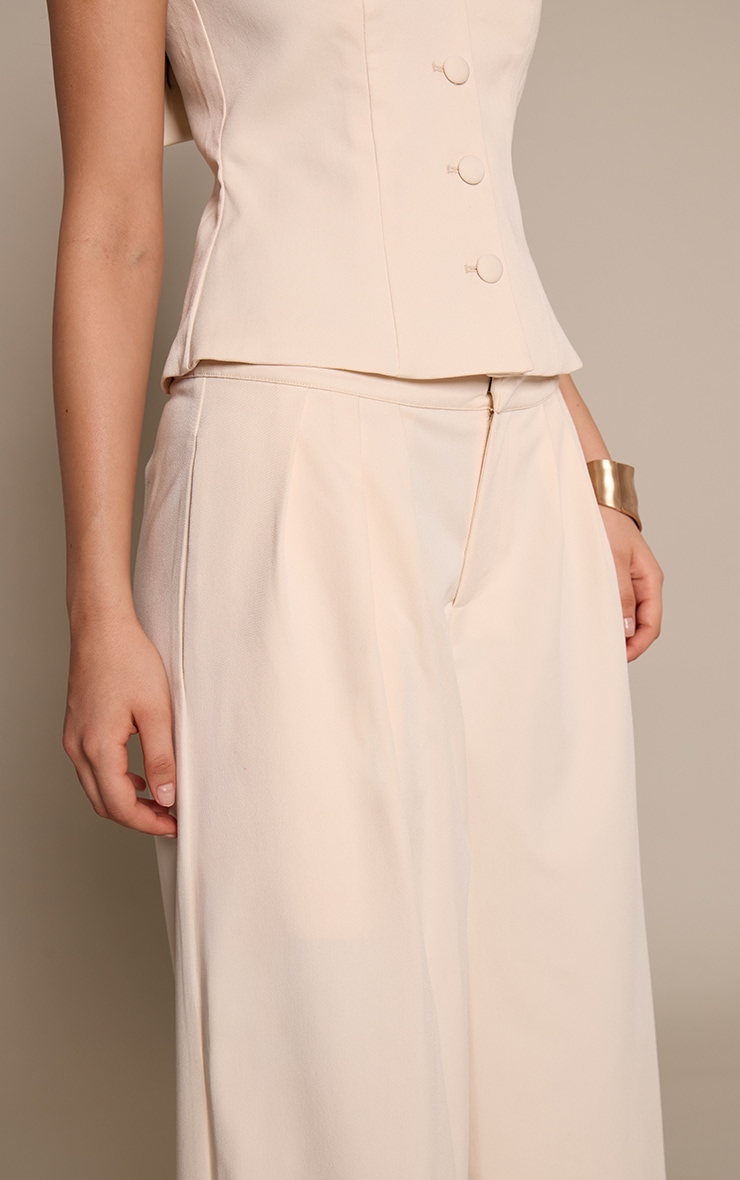 Almond Pleated Tailored Trousers image 4