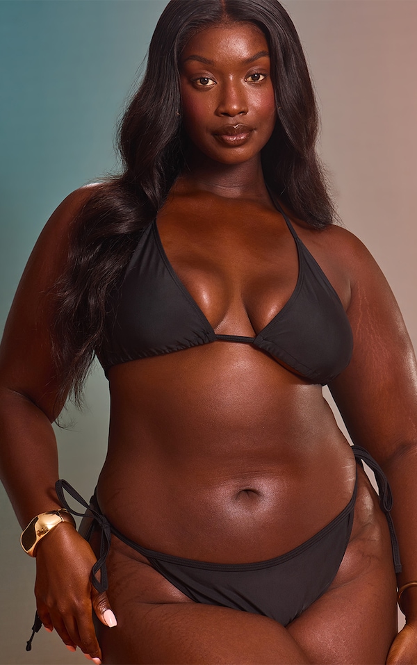 Plus Mix & Match Black Triangle Bikini Top