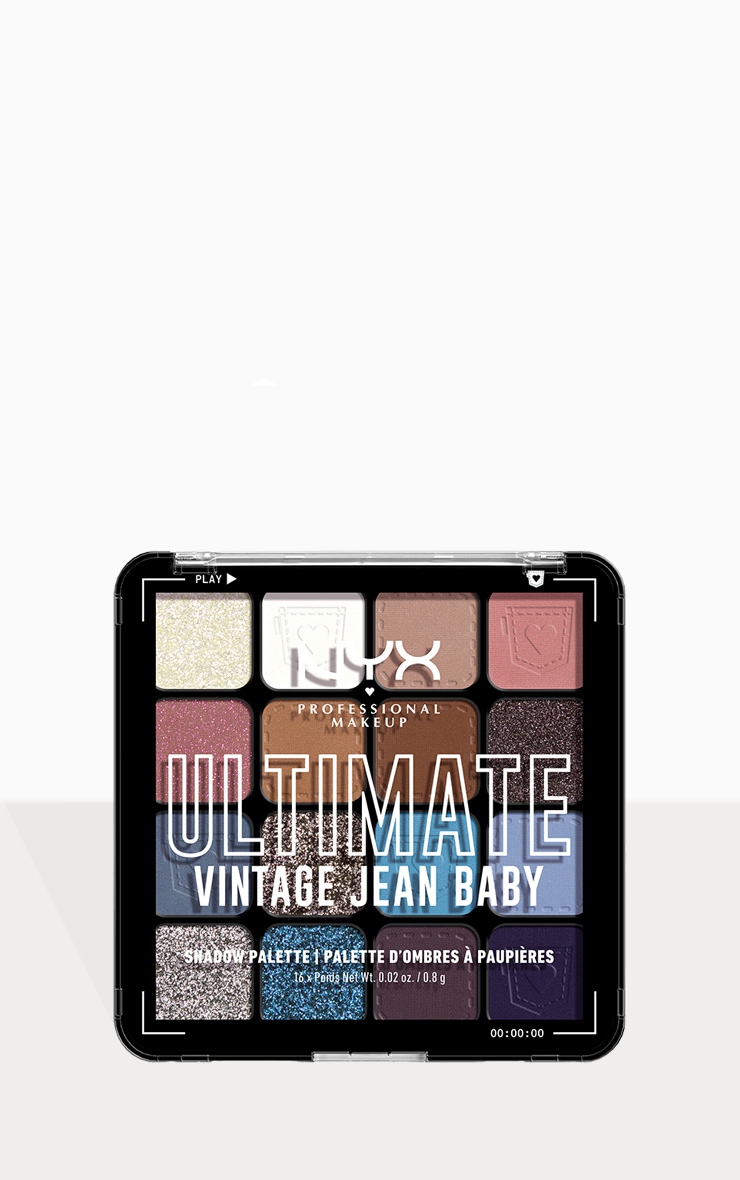 NYX PMU Ultimate Vegan Eye Shadow Palette Vintage Jean Baby 16 Pan image 3