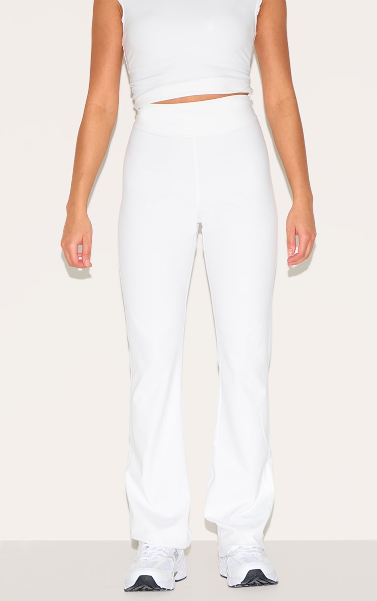 Petite Pantalon flare en Sculpt blanc image 2