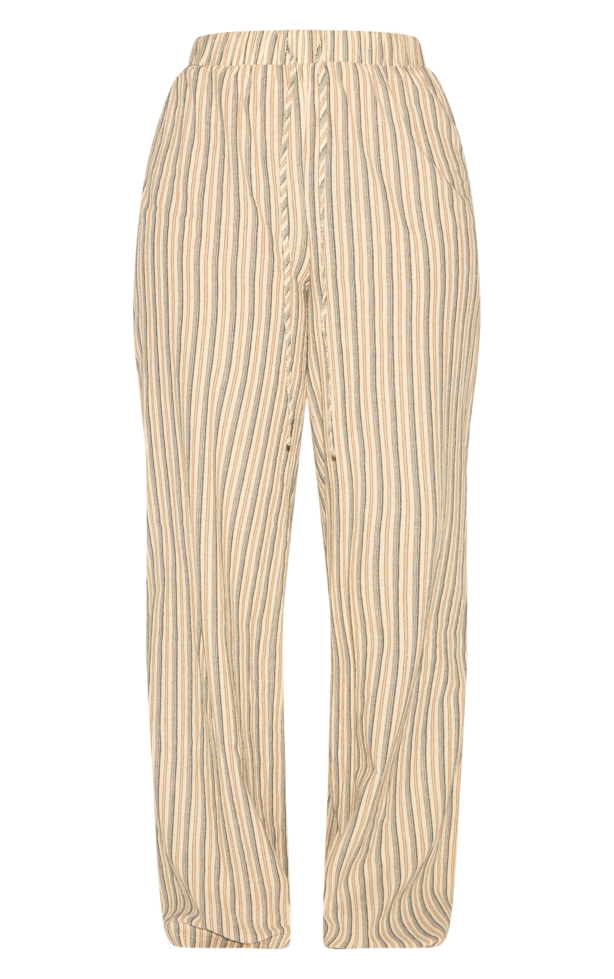 Shape Olive Striped Elasticated Waist Wide Leg Pants image 5