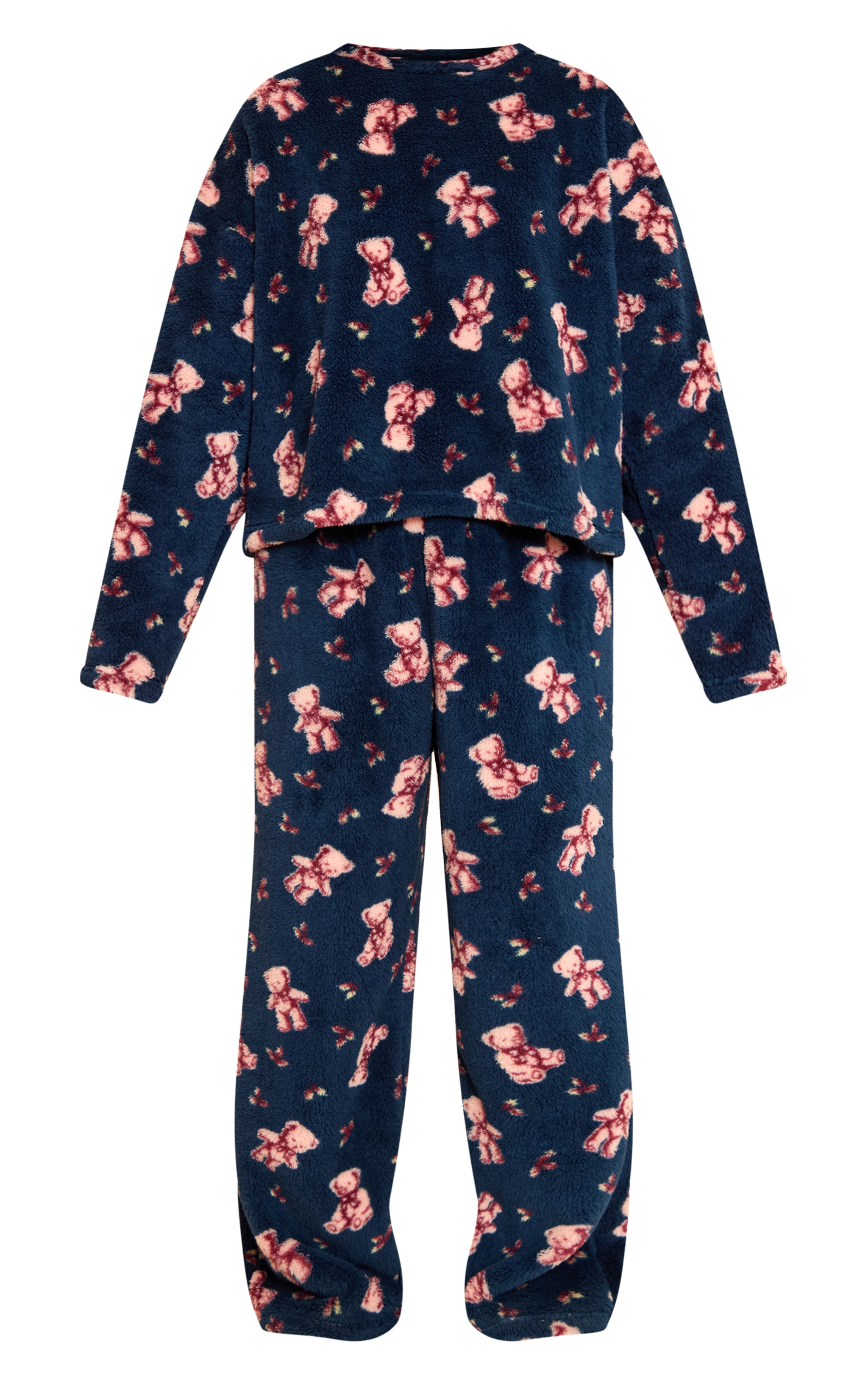 Ensemble de pyjama en polaire imprimé nounours à sweat image 5