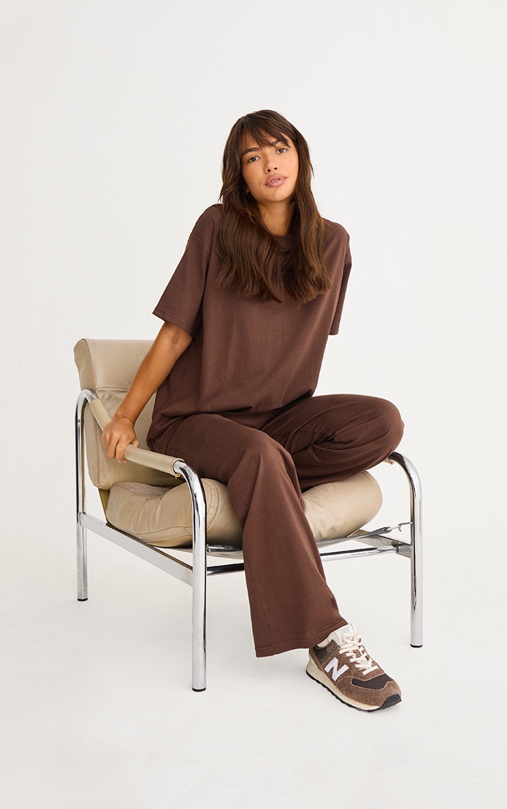 Chocolate Oversized Boxy T-shirt image 3