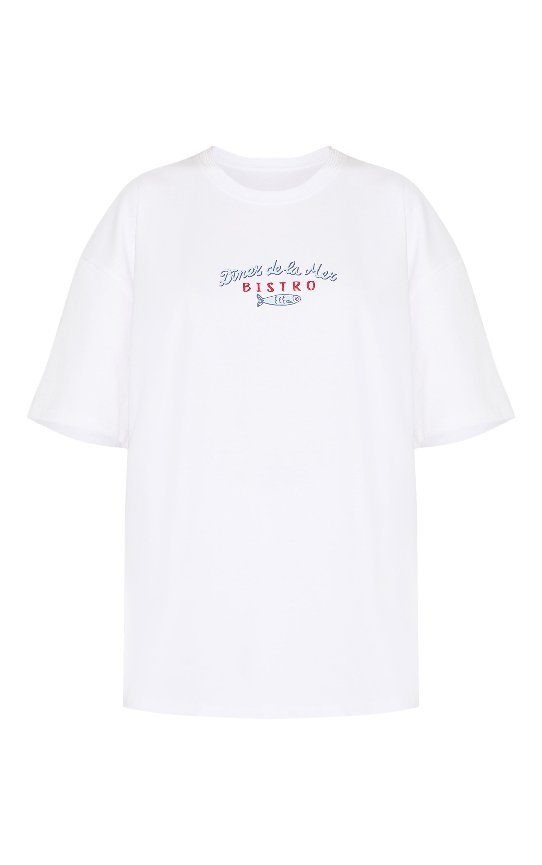 White Lobster Graphic Cotton Oversized T Shirt image 5