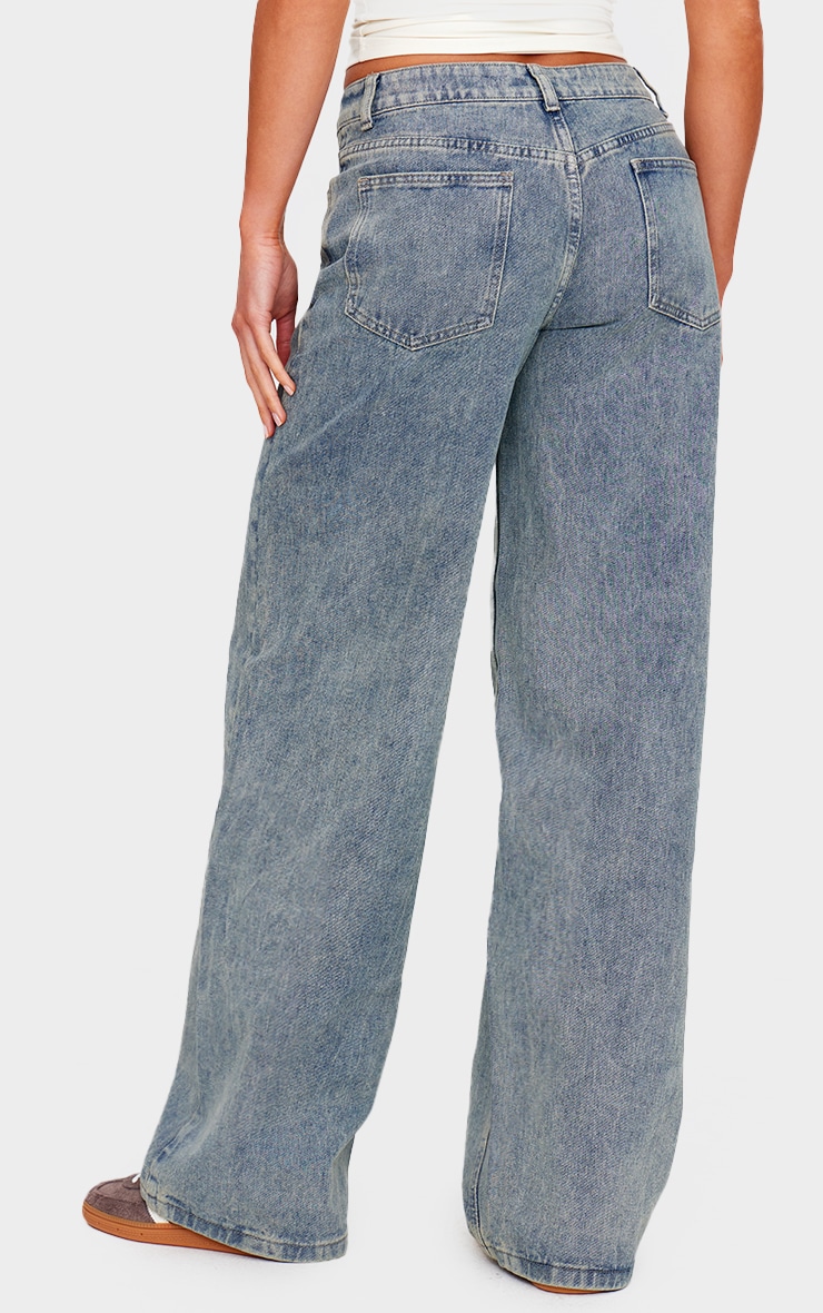 Tall Vintage Washed Mid Rise Wide Leg Jeans image 3