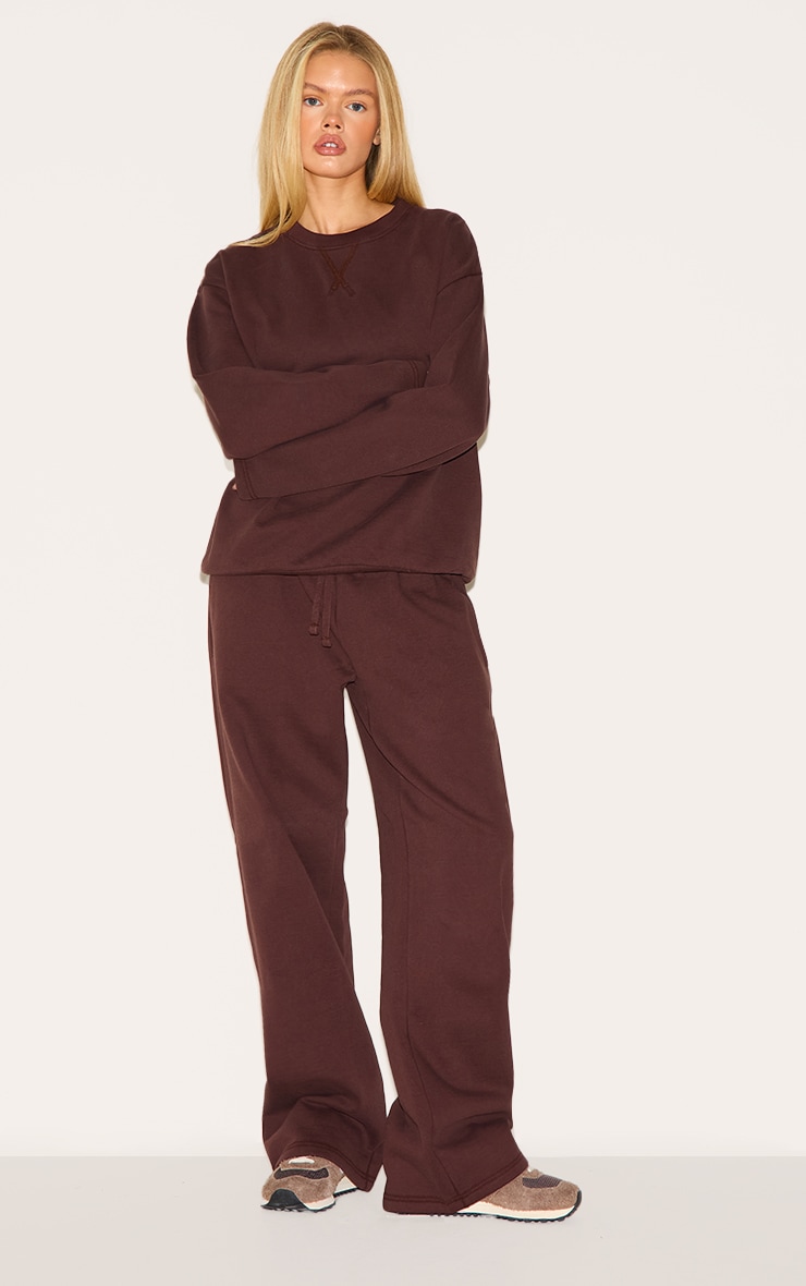 Chocolate Premium Oversized Crew Neck Sweatshirt image 3