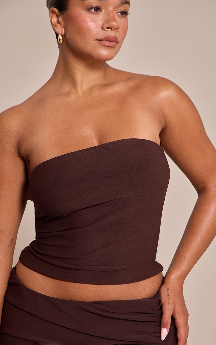 Shape Chocolate Double Layered Bandeau Top image 4