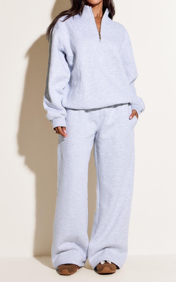 Petite Ash Grey Straight Leg Sweatpants image 2