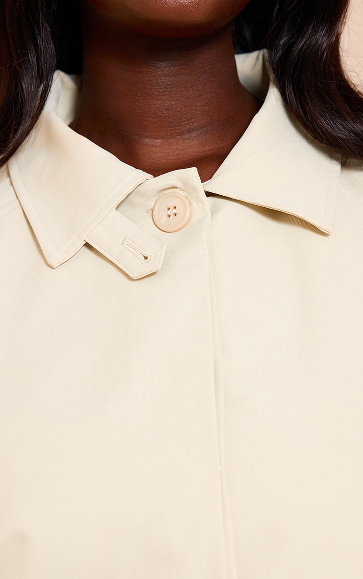 Plus Stone Long Sleeve Trench Style Jacket image 4