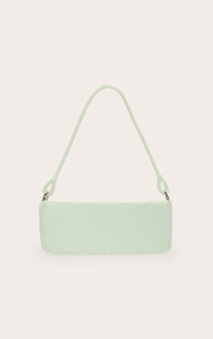 Lime Micro Beaded Shoulder Bag image 2