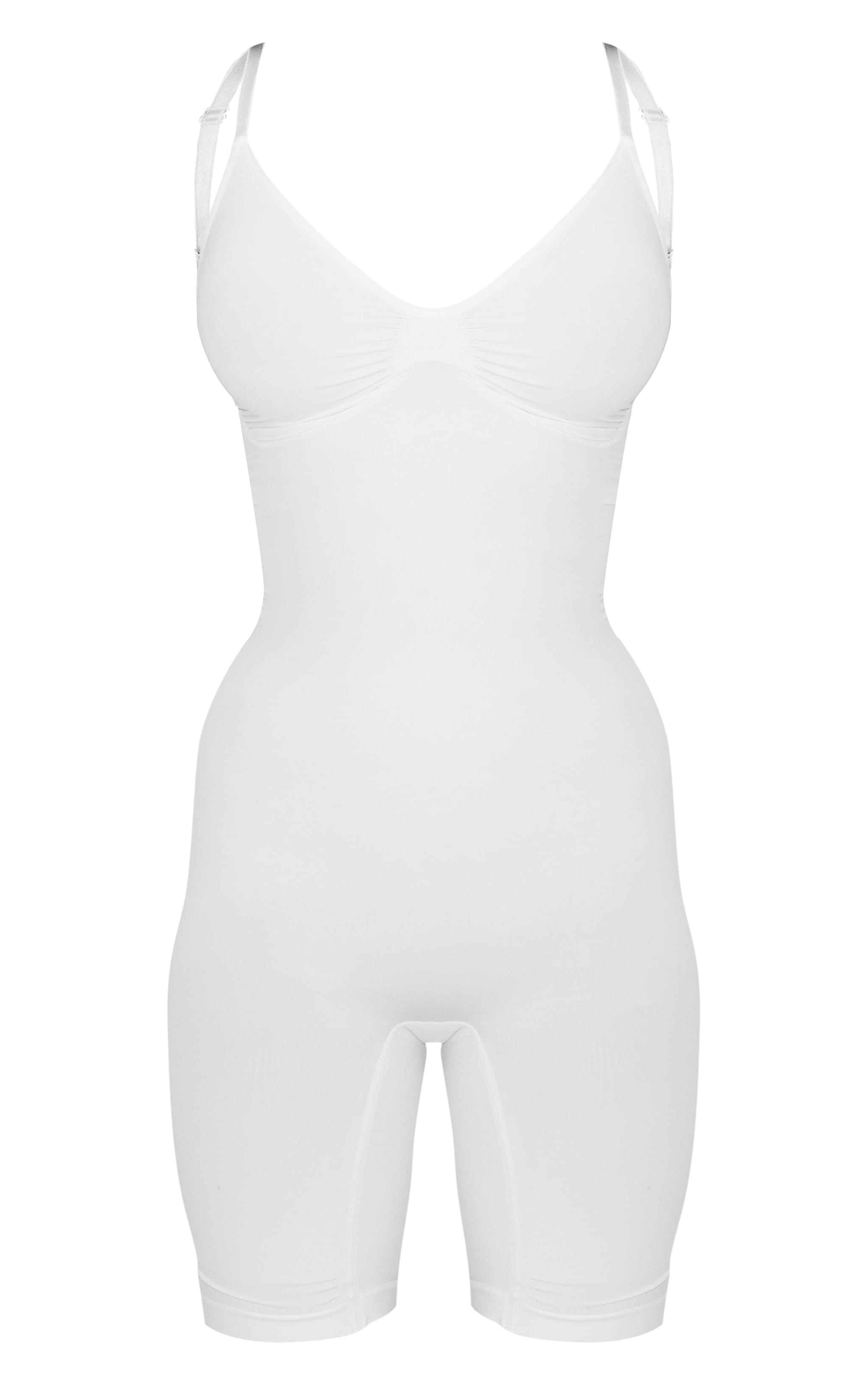 White Mid Thigh Shapewear Bodysuit | Lingerie & Nightwear