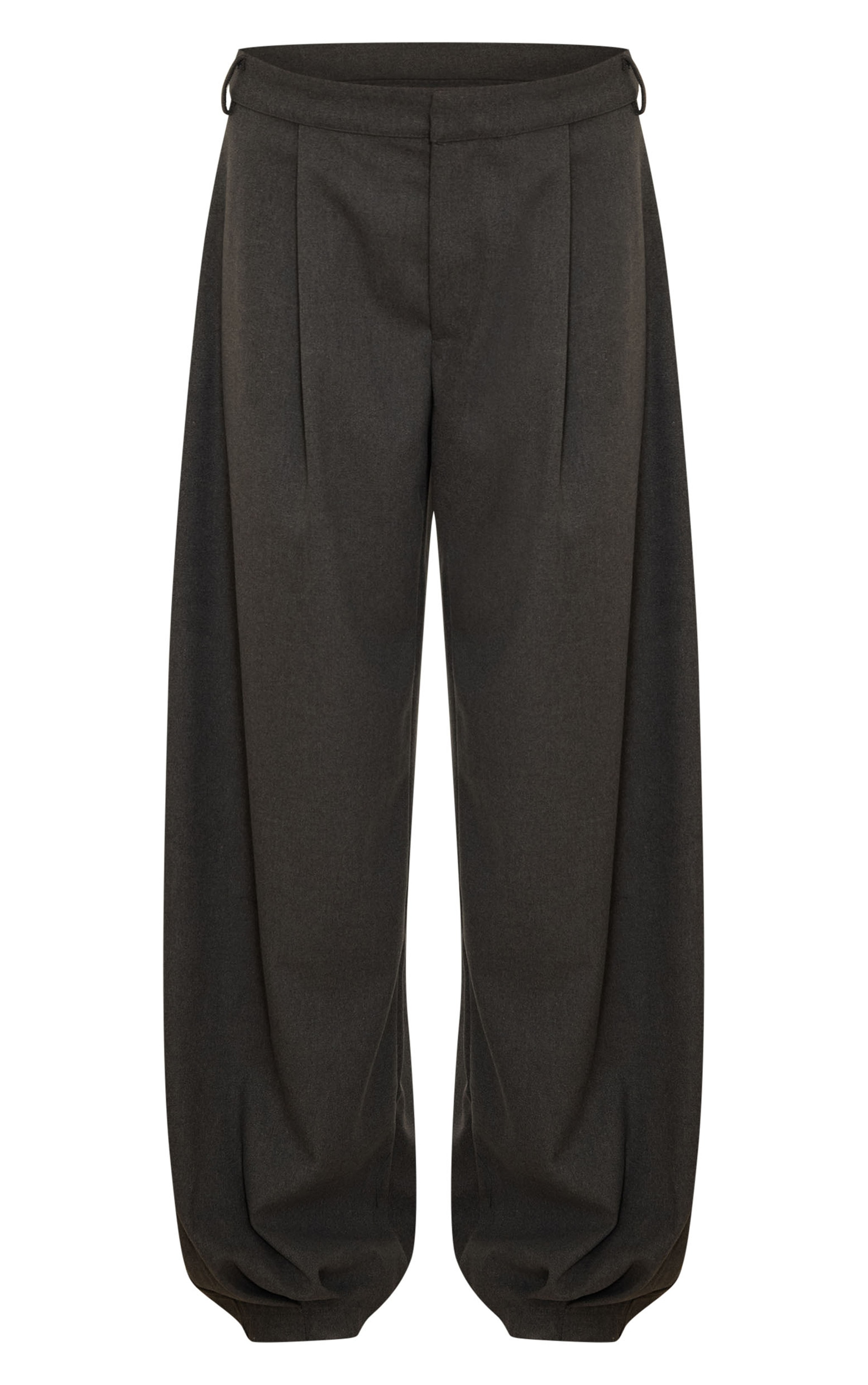 Charcoal Brushed Woven Balloon Pants image 5