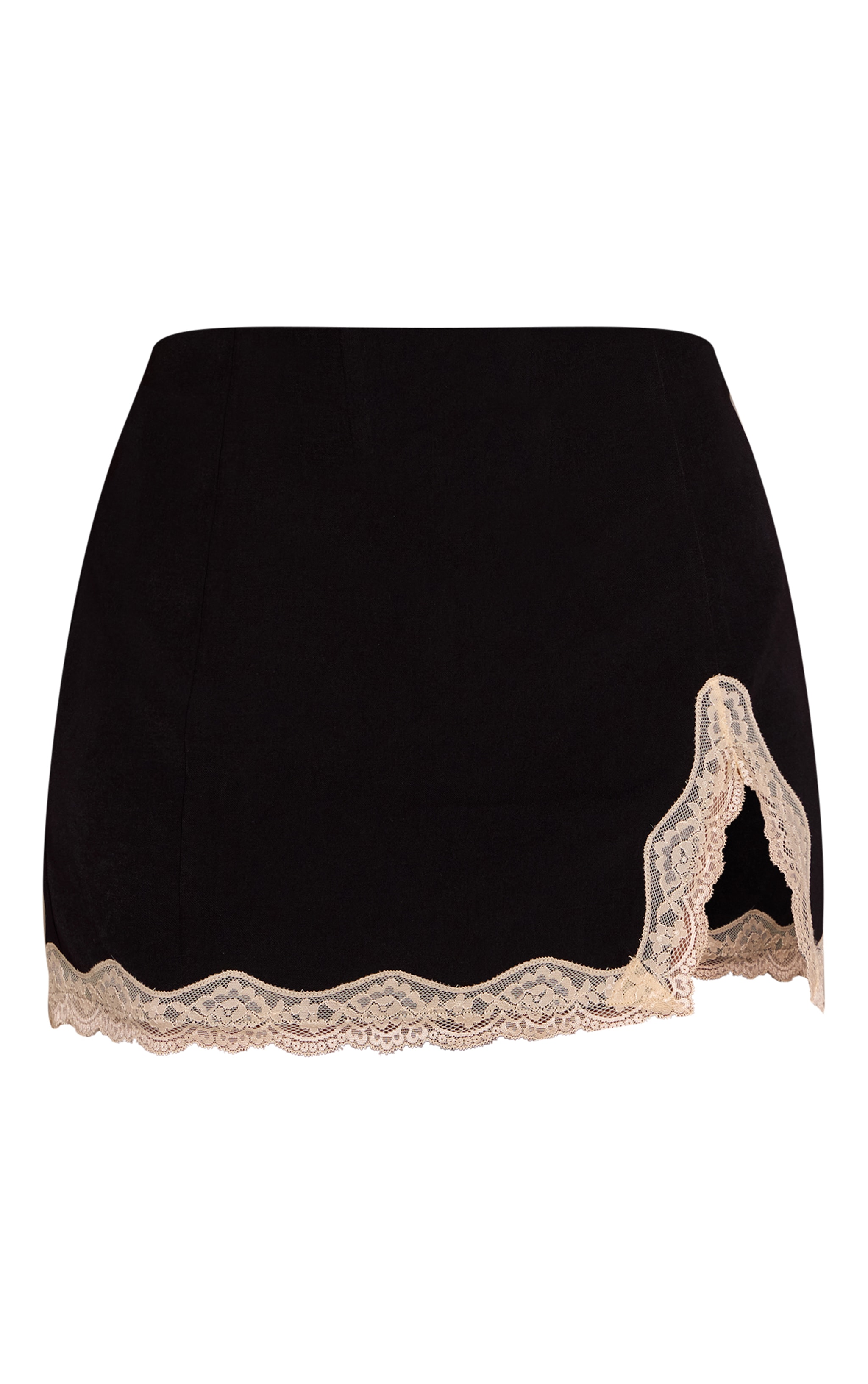Shape Black Lace Trim Mini Skirt image 6