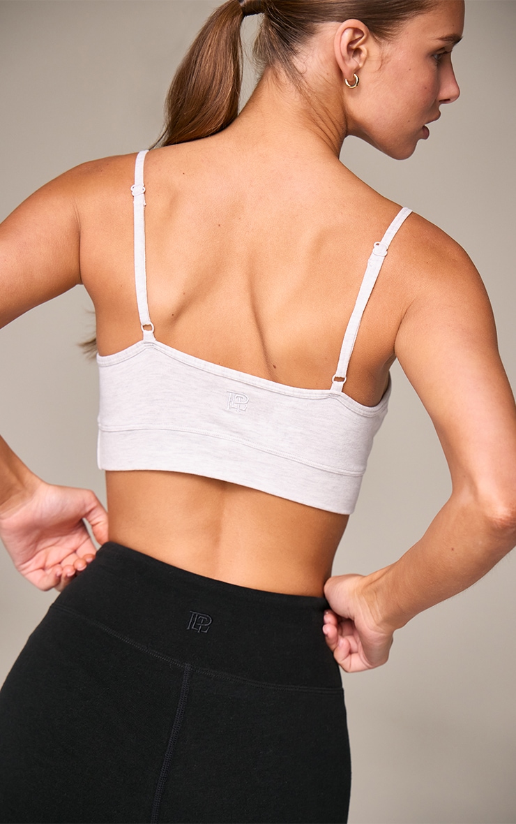 Grey Melange Soft Cotton Bralet image 4