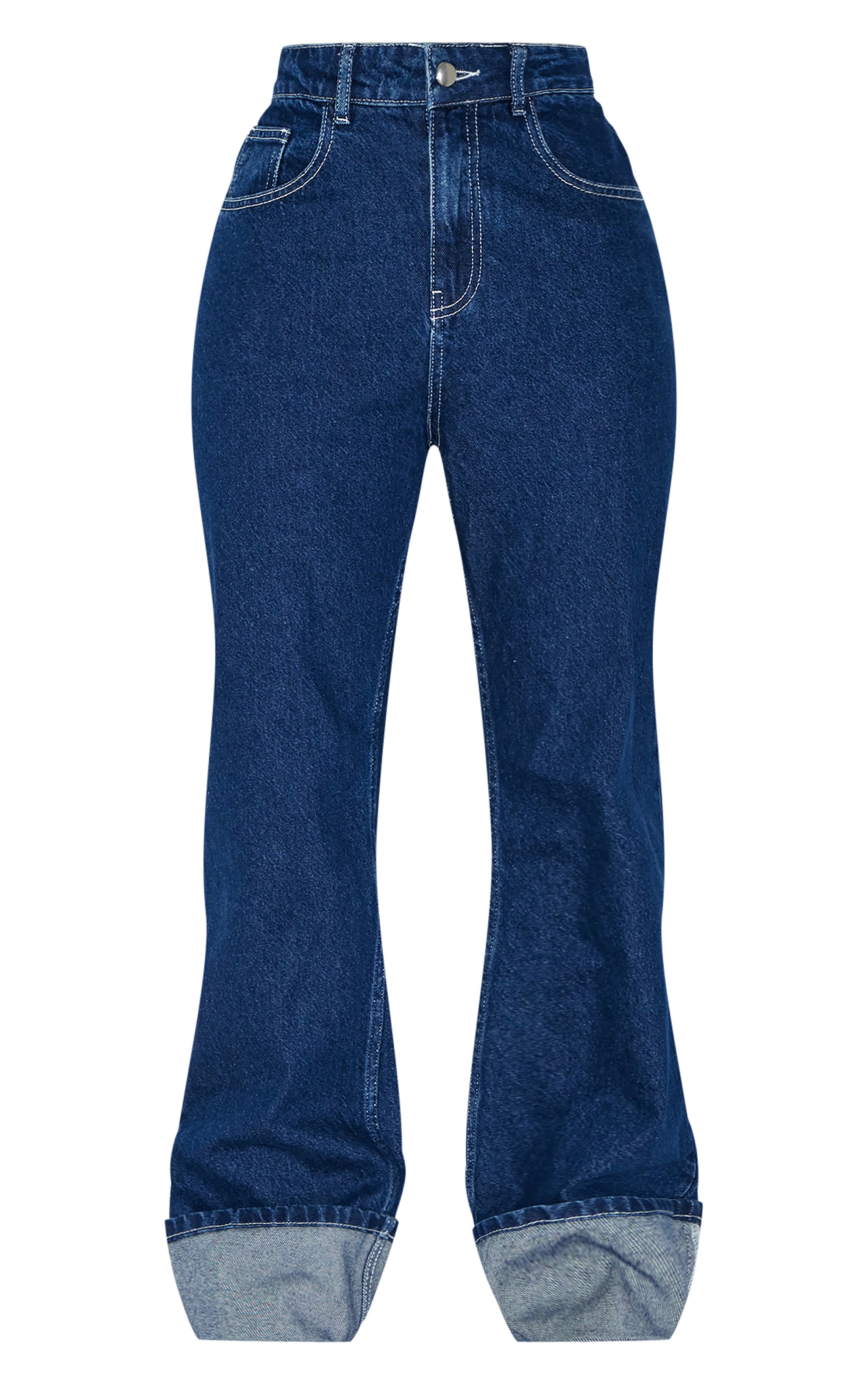 Petite Jean large indigo ourlets retroussés image 5