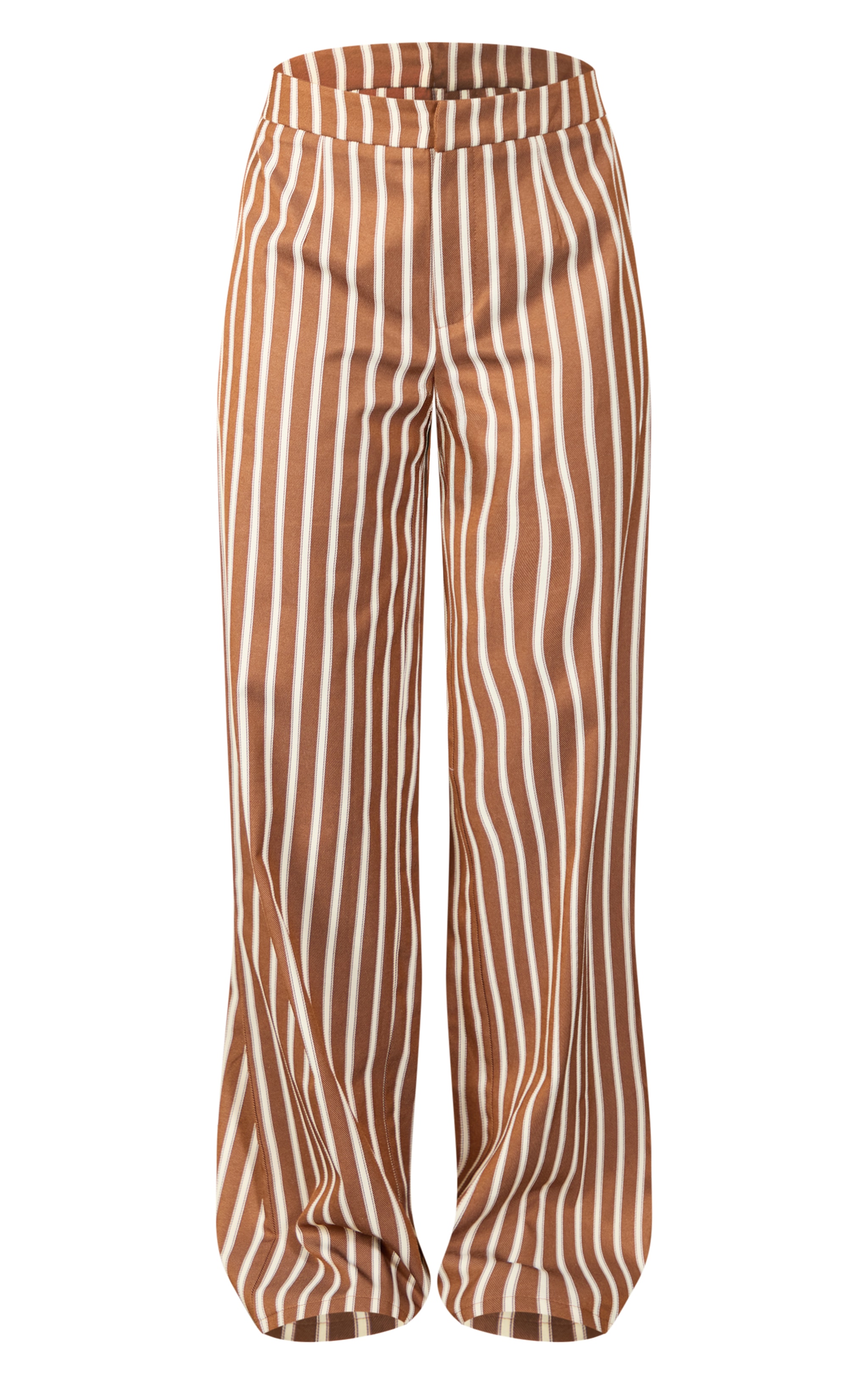 Chestnut Cotton Striped Straight Leg Pants image 5