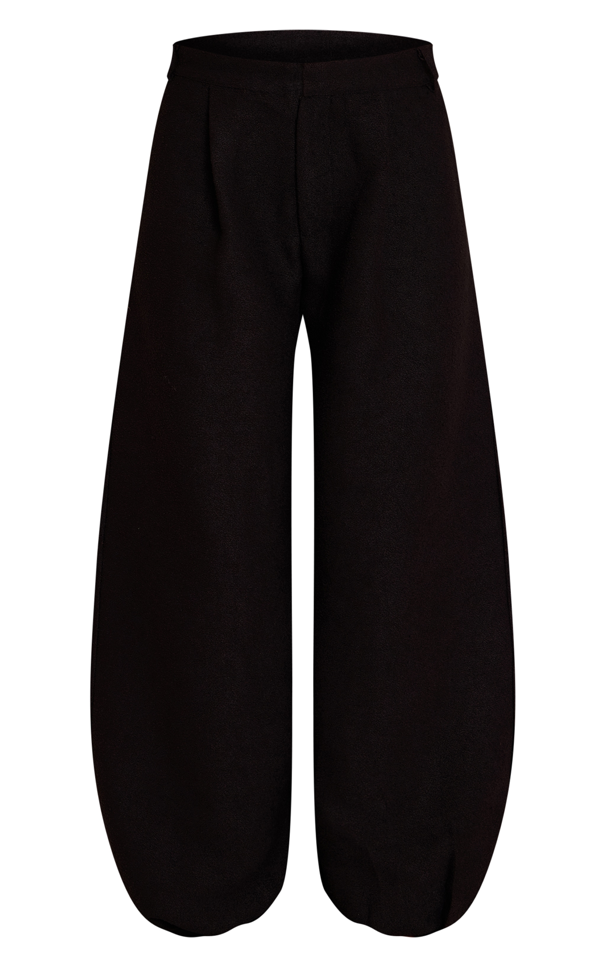 Black Boucle Textured Balloon Pants image 5