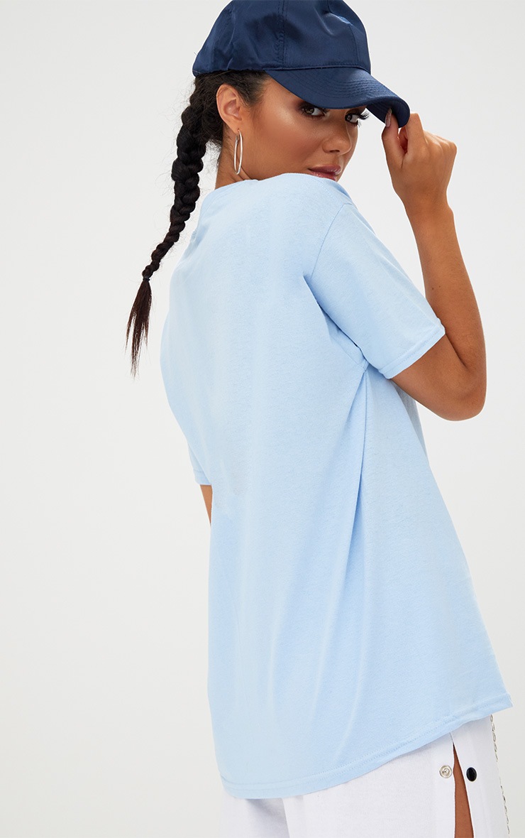 Ultimate Light Blue Oversized T Shirt Tops PrettyLittleThing
