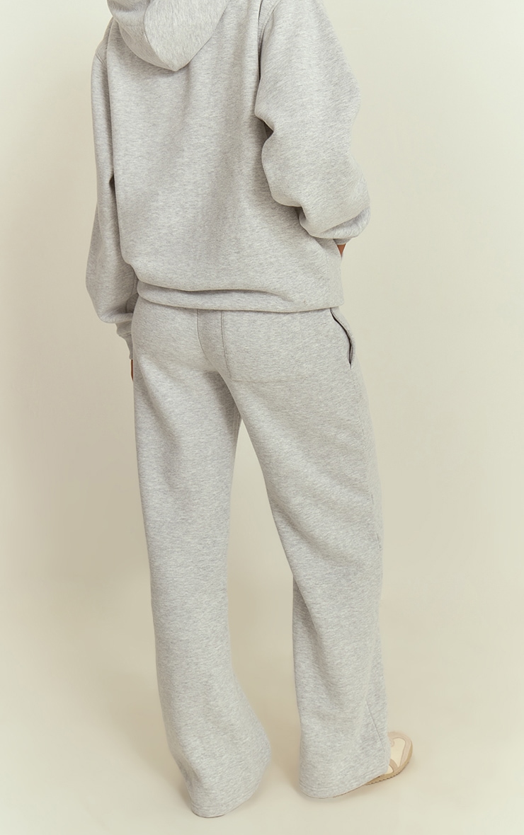 Jogging sweat droit gris cendré imprimé "PLT Sports Society" image 3